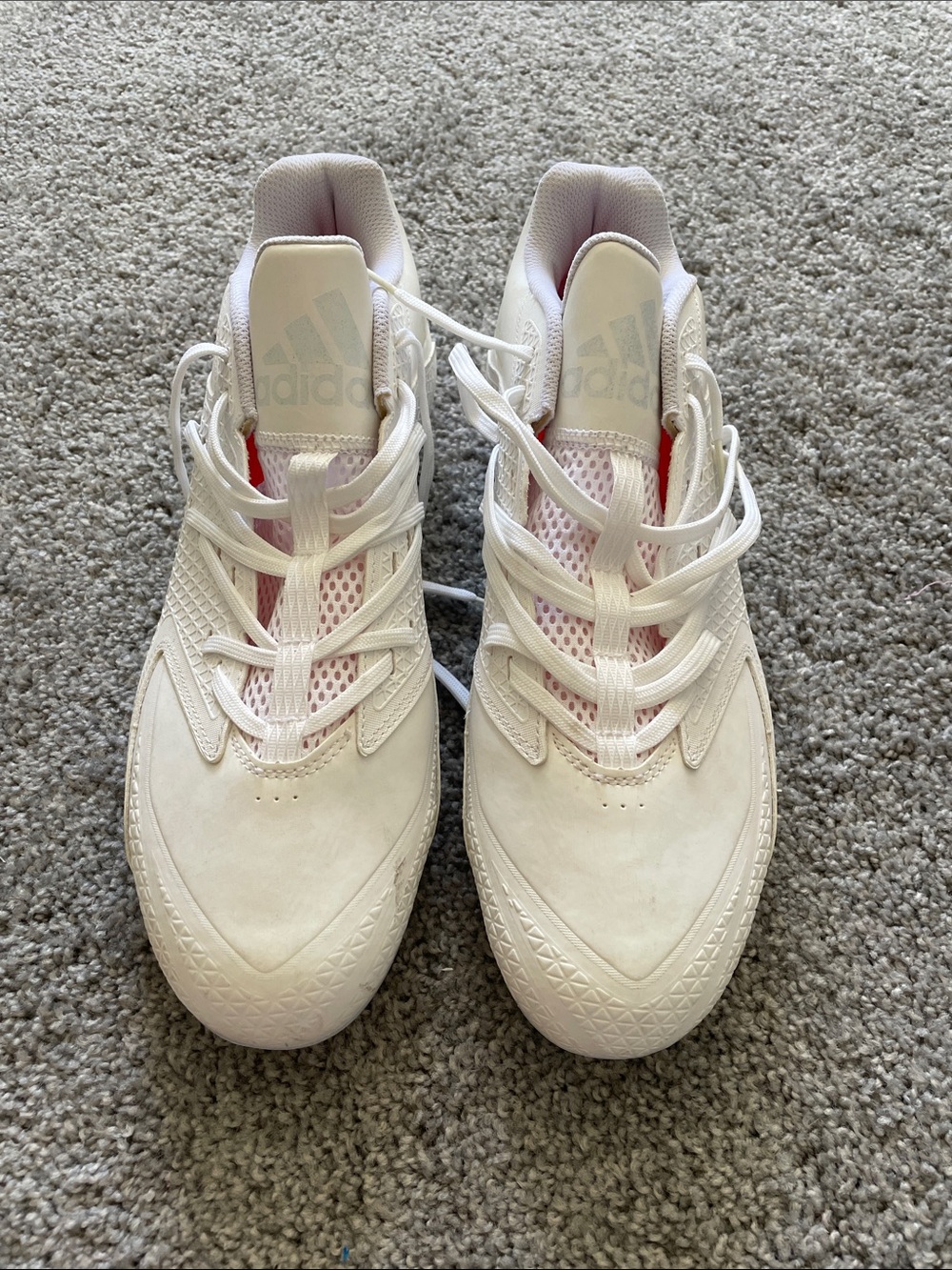 adidas White and Pink Lightweight Training Sneakers